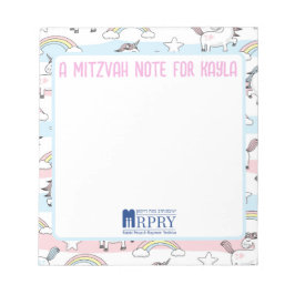 Unicorn Mitzvah Note Pad Anteckningsblock