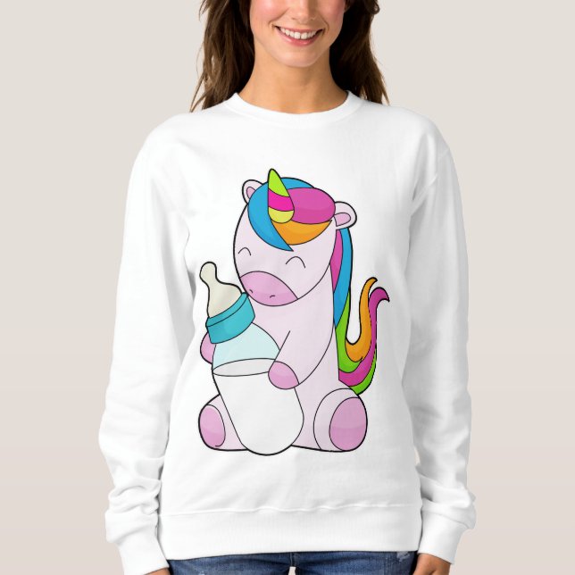 Unicorn Mjölk flaska T Shirt (Framsida)