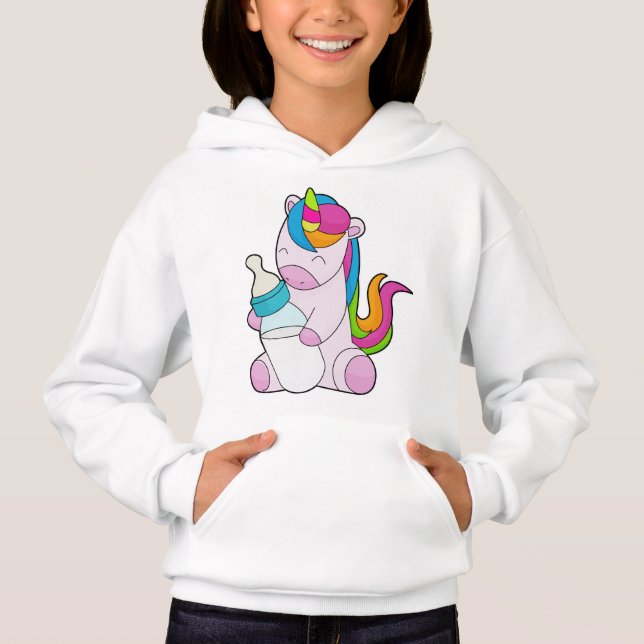 Unicorn Mjölk flaska T Shirt (Framsida)