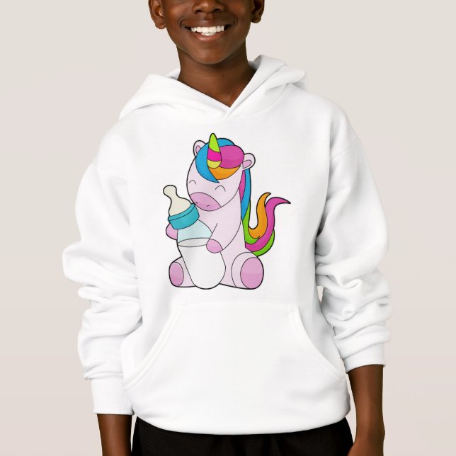 Unicorn Mjölk flaska T Shirt (Framsida)