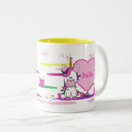 Unicorn mok met vrolijke kleuren - Unicorn mug Två-Tonad Mugg