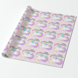 Unicorn Mönster Anpassningsbar Birthday Wrapping P Presentpapper