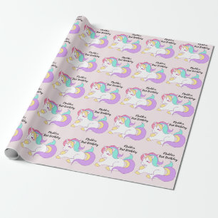 Unicorn Mönster Anpassningsbar Birthday Wrapping P Presentpapper
