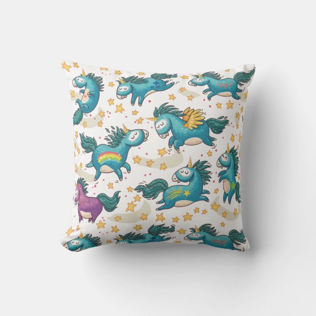 Unicorn mönster kudde (Framsida)