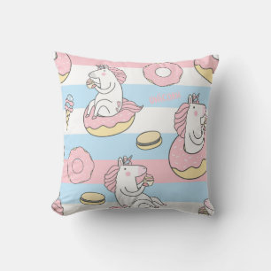 Unicorn mönster kudde