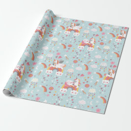Unicorn Mönster Wrapping Papper Presentpapper