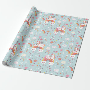 Unicorn Mönster Wrapping Papper Presentpapper