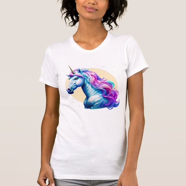 Unicorn Moonlight Dreams T Shirt (Framsida)