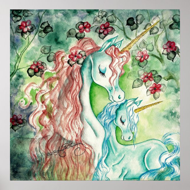 Unicorn mor och Baby Poster (Framsidan)