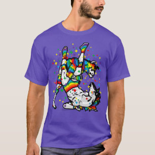 Unicorn mot Llama Battle for Rainbow T Shirt