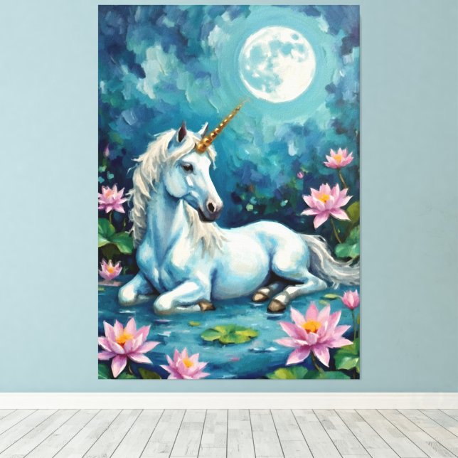 Unicorn Mystic Garden Canvastryck (Insitu (trägolv))