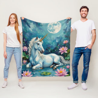 Unicorn Mystic Garden Fleecefilt