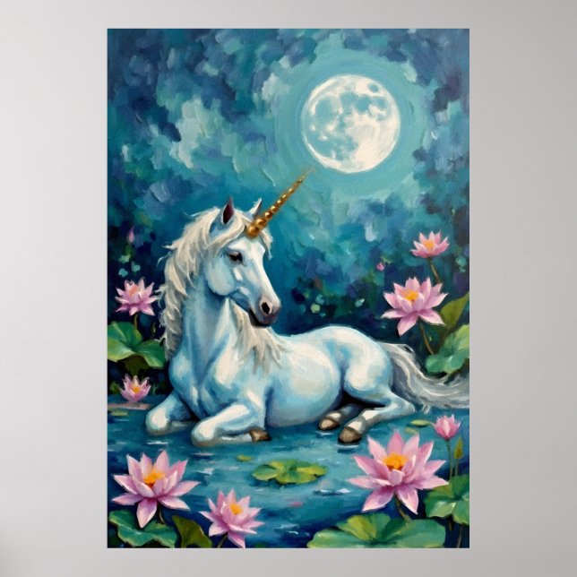 Unicorn Mystic Garden Poster (Framsidan)