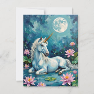 Unicorn Mystic Garden Vykort