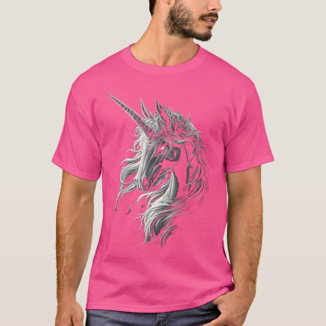 Unicorn Mythical Graphic Fantasy Art Unicorn T Shirt (Framsida)