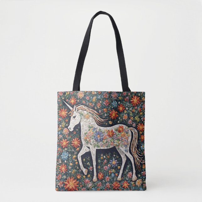 Unicorn Mythical Horse Tote Tygkasse (Framsida)