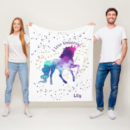 Unicorn, Namn, Fleece Blanket