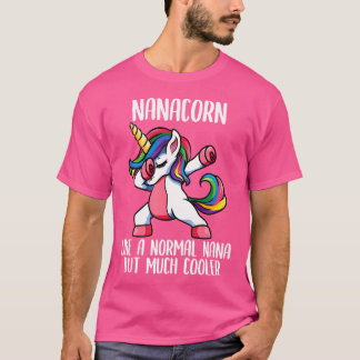 Unicorn Nana Girl Birthday Party Apparel Nanacorn  T Shirt