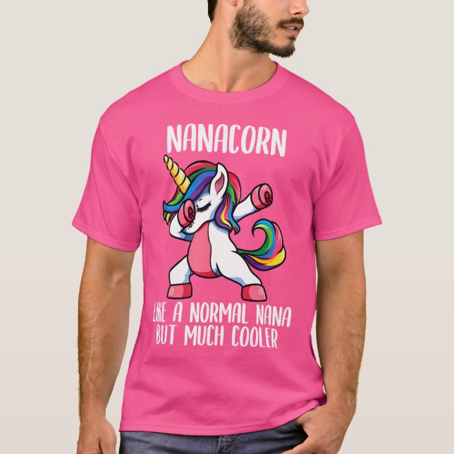 Unicorn Nana Girl Birthday Party Apparel Nanacorn  T Shirt (Framsida)