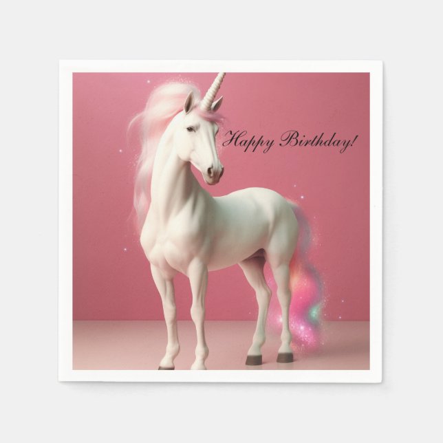 Unicorn napkins pappersservett (Framsidan)