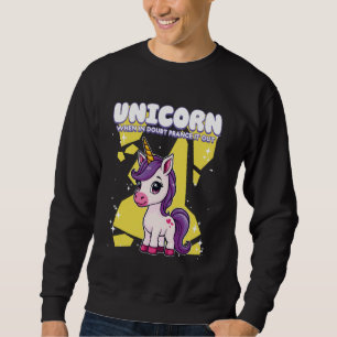 Unicorn när det i tveksamma fall utträder Unicorn Lång Ärmad Tröja
