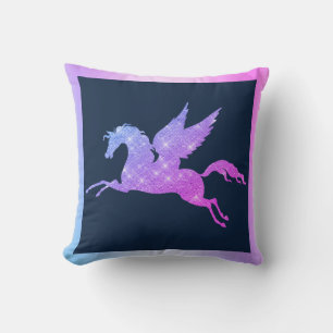 UNICORN NAVY ROSA DUBLESIED Cushion Pillow Kudde