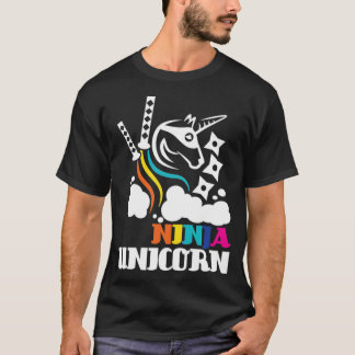 Unicorn Ninja 3 Black metall T Shirt