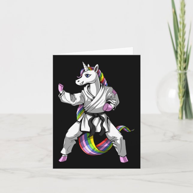 Unicorn Ninja Karate Martial Art Kickboxing Taekwo Kort (Framsida)