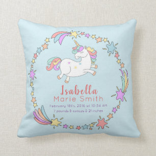 Unicorn Nursery Pillow Kudde