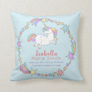 Unicorn Nursery Pillow Kudde