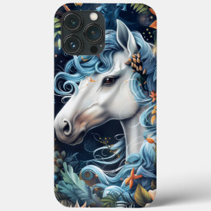Unicorn- och blomsterfantasi-design