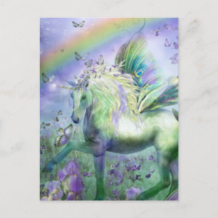 Unicorn och butterflies vykort
