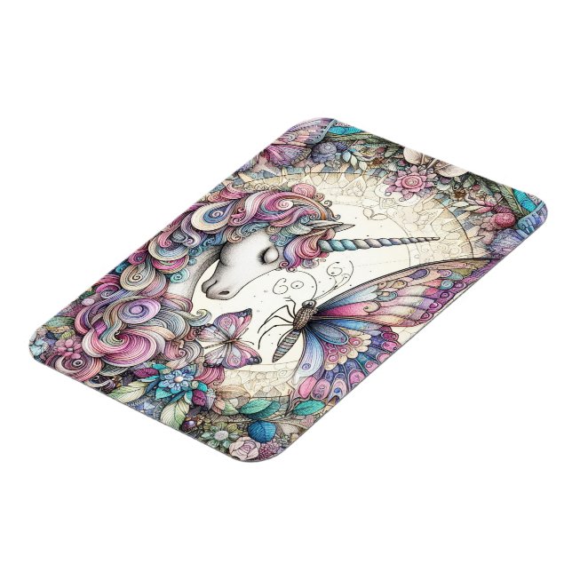Unicorn och Butterfly Magnet (Vänstra Sidan)