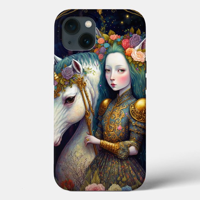 Unicorn och Dam Fantasy Art (Baksida)