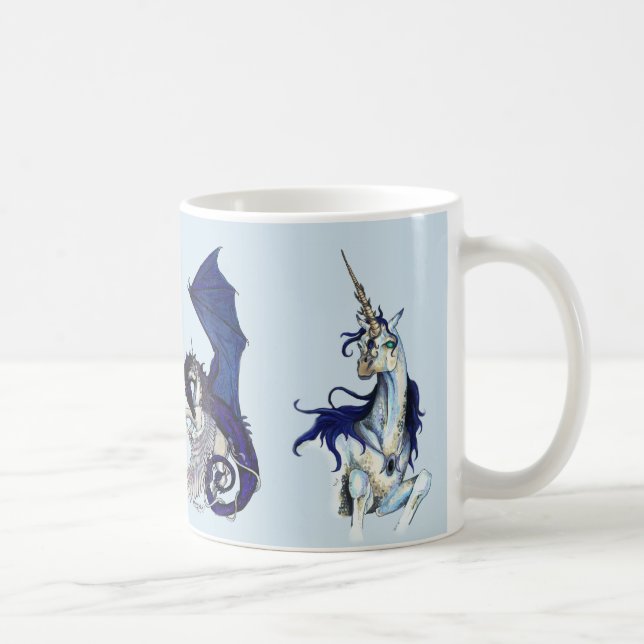 Unicorn och drakemugg kaffemugg (Höger)
