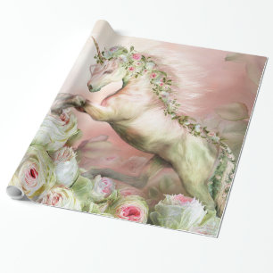 Unicorn och en sjal för rokonstgåva presentpapper