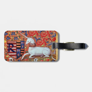 UNICORN OCH FANTASY BLOMMIGT PARCHMENT Monogram Bagagebricka