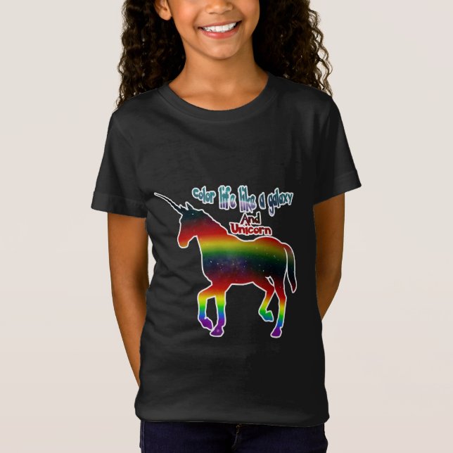 Unicorn och Färg Life T Shirt (Framsida)
