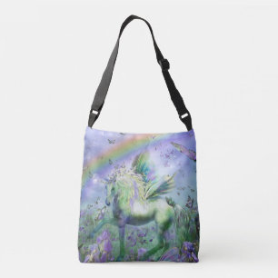 unicorn och fjärilar axelväska