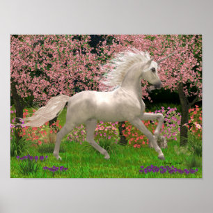 Unicorn och Forest Poster