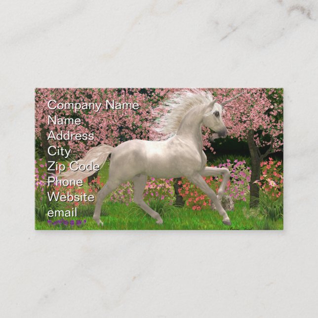 Unicorn och Forest Visitkort (Framsida)
