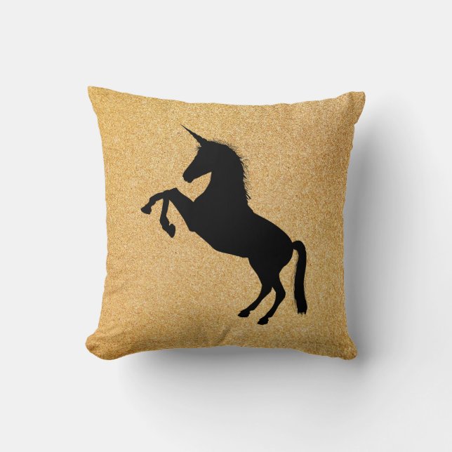 Unicorn och Glitter Kudde (Framsida)