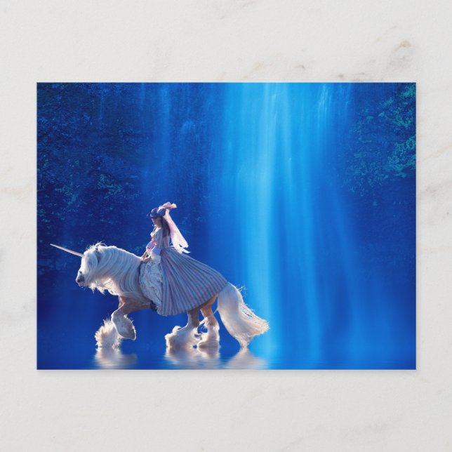 Unicorn och hans älskarinna vykort (Framsida)