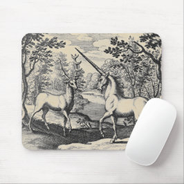 Unicorn och Hjort Stag Musmatta