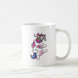 Unicorn- och kattvänner kaffemugg