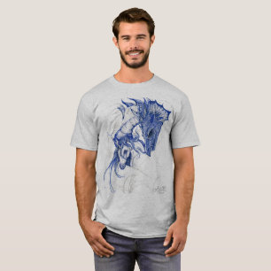 Unicorn och krama för drake tee shirt