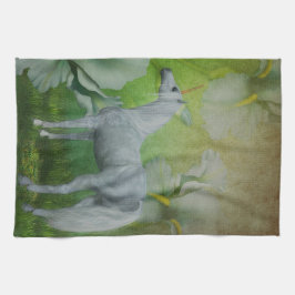 Unicorn och Lily Flowers Kökshandduk