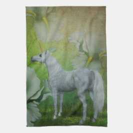Unicorn och Lily Flowers Kökshandduk