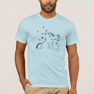 Unicorn och Narwhal, äkta kärlek utslagsplats Tee