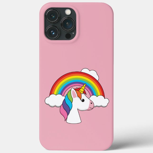Unicorn och Rainbow med Clouds Kawaii (Baksida)